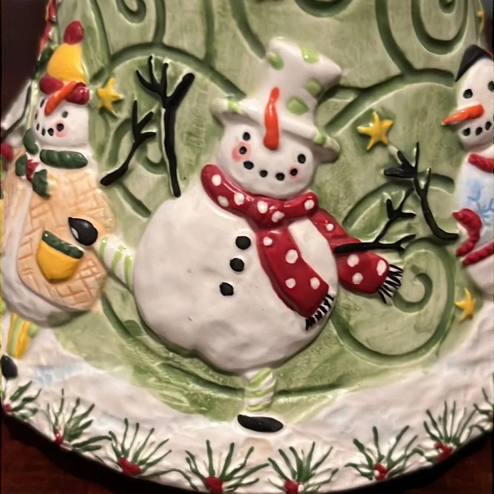 Yankee Candle Small Topper Shade Snowmen Pine